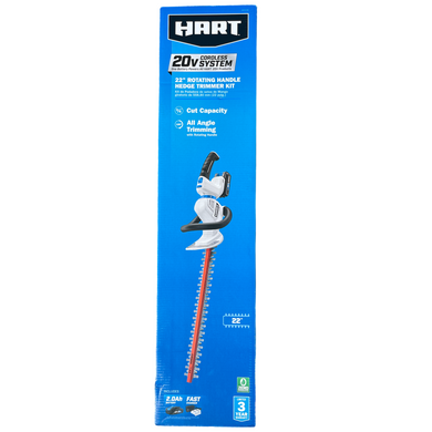 HART HGHT031 20-Volt 22-inch Cordless Hedge Trimmer (1) 2.0Ah Lithium-Ion Battery and Charger