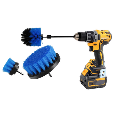 Drill Cleaning Brush Set - Medium Bristle (4-Piece)