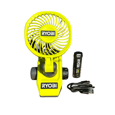 Ryobi FVF51K USB Lithium Cordless 4 in. Clamp Fan