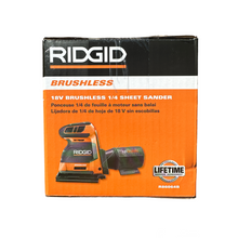 Load image into Gallery viewer, RIDGID R86064 18-Volt OCTANE Brushless Cordless 3-Speed 1/4 Sheet Sander