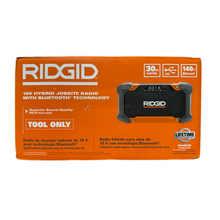 Load image into Gallery viewer, RIDGID R84089 18V Hybrid Jobsite Radio with Bluetooth Technology (Tool Only)