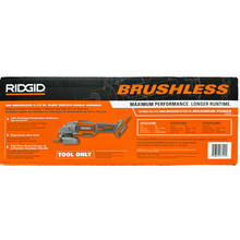 Load image into Gallery viewer, RIDGID 18V Brushless Cordless 4-1/2 in. Slide Switch Angle Grinder (Tool Only)