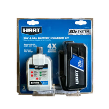 Load image into Gallery viewer, HART HGSK011 20-Volt Lithium-Ion 4.0Ah Battery and Charger Kit