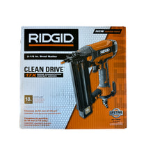 Load image into Gallery viewer, RIDGID R213BNF 18-Gauge 2-1/8 in. Brad Nailer with CLEAN DRIVE Technology and Sample Nails