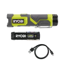 Load image into Gallery viewer, RYOBI FVL51K 600 Lumens LED USB Lithium Compact Flashlight Kit 3-Mode Kit