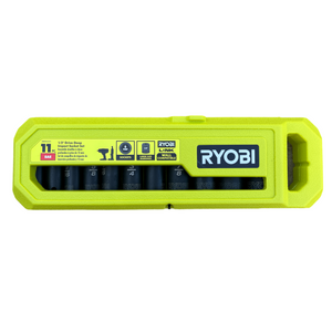 RYOBI RHMTIS31101 1/2" Drive SAE Deep Impact Socket Set (11-Piece)