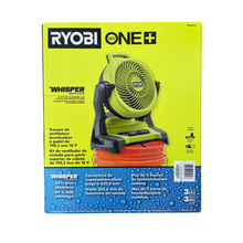 Load image into Gallery viewer, Ryobi PCL851K ONE+ 18V Cordless 7-1/2 in. Bucket Top Misting Fan Kit with 1.5 Ah Battery and Charger