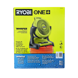 Ryobi PCL851K ONE+ 18V Cordless 7-1/2 in. Bucket Top Misting Fan Kit with 1.5 Ah Battery and Charger