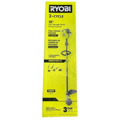 RYOBI RY253SS 25 cc 2-Stroke Attachment Capable Full Crank Straight Gas Shaft String Trimmer