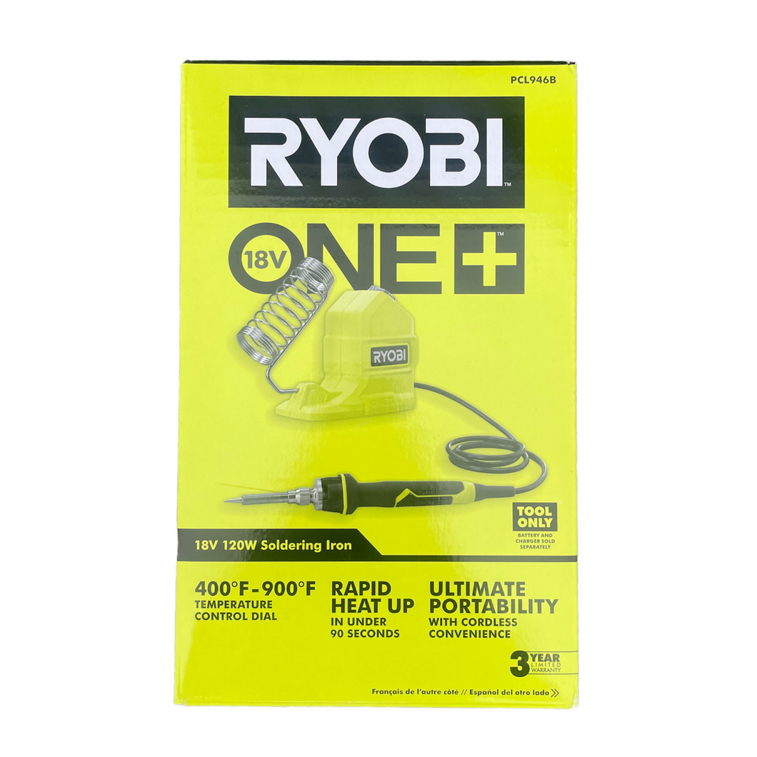 Ryobi PCL946B ONE+ 18V Cordless 120-Watt Soldering Iron Topper (Tool Only)