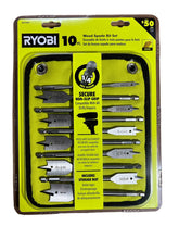 Load image into Gallery viewer, RYOBI 10-Piece Wood Spade Bit Set with Storage Mat