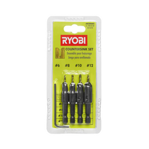 Ryobi AR2008G SpeedLoad+ 5-Piece Power Groove Countersink Set