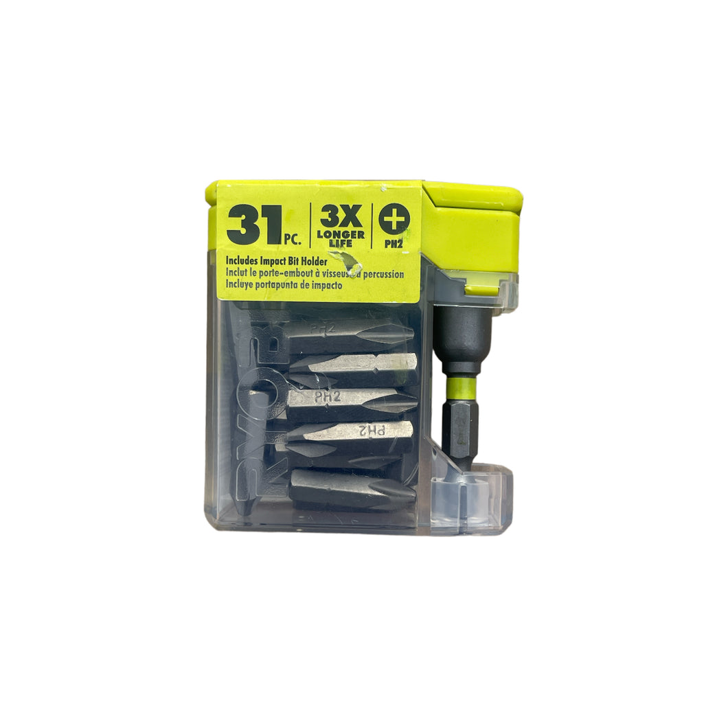 RYOBI A963101 1 in. Bulk Impact Drive Bit Set (31-Piece)