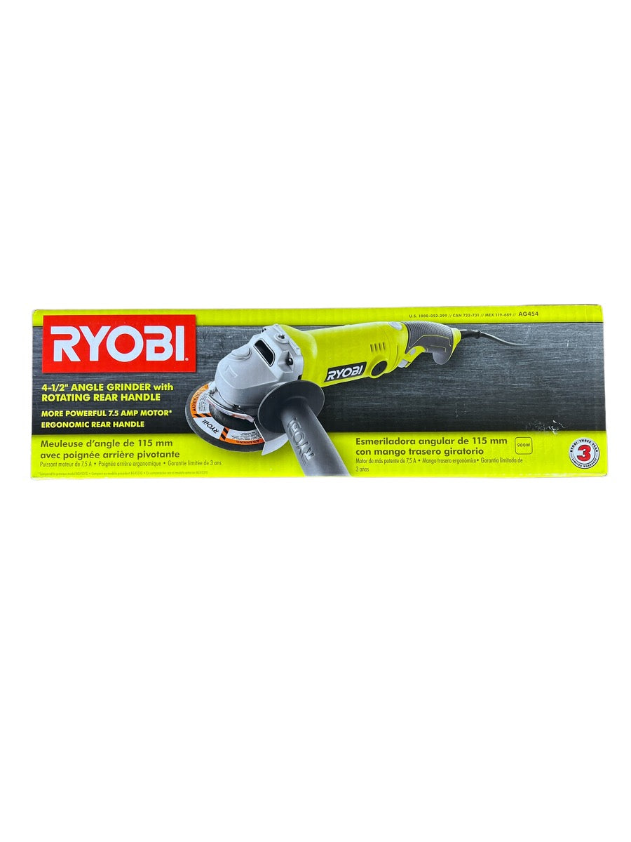 Ryobi AG454 7.5 Amp 4.5 in. Corded Angle Grinder