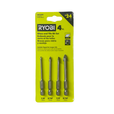 RYOBI Glass and Tile Bit Set (4-Piece)