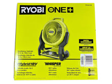 Load image into Gallery viewer, Ryobi PCL811 ONE+ 18V Cordless Hybrid WHISPER SERIES 7-1/2 in. Fan (Tool Only)