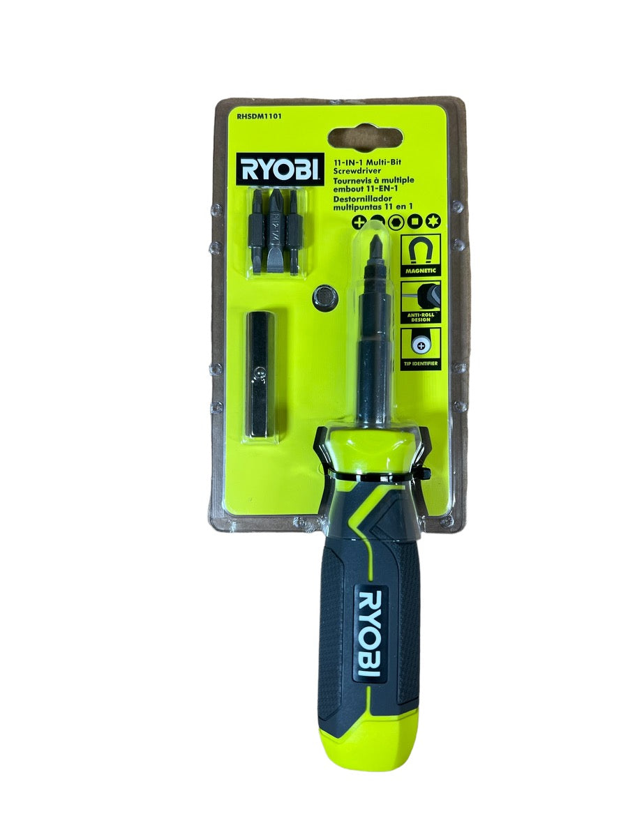 RYOBI RHSDM1101 11-in-1 Multi-bit Screwdriver with Cushion Grip Handle