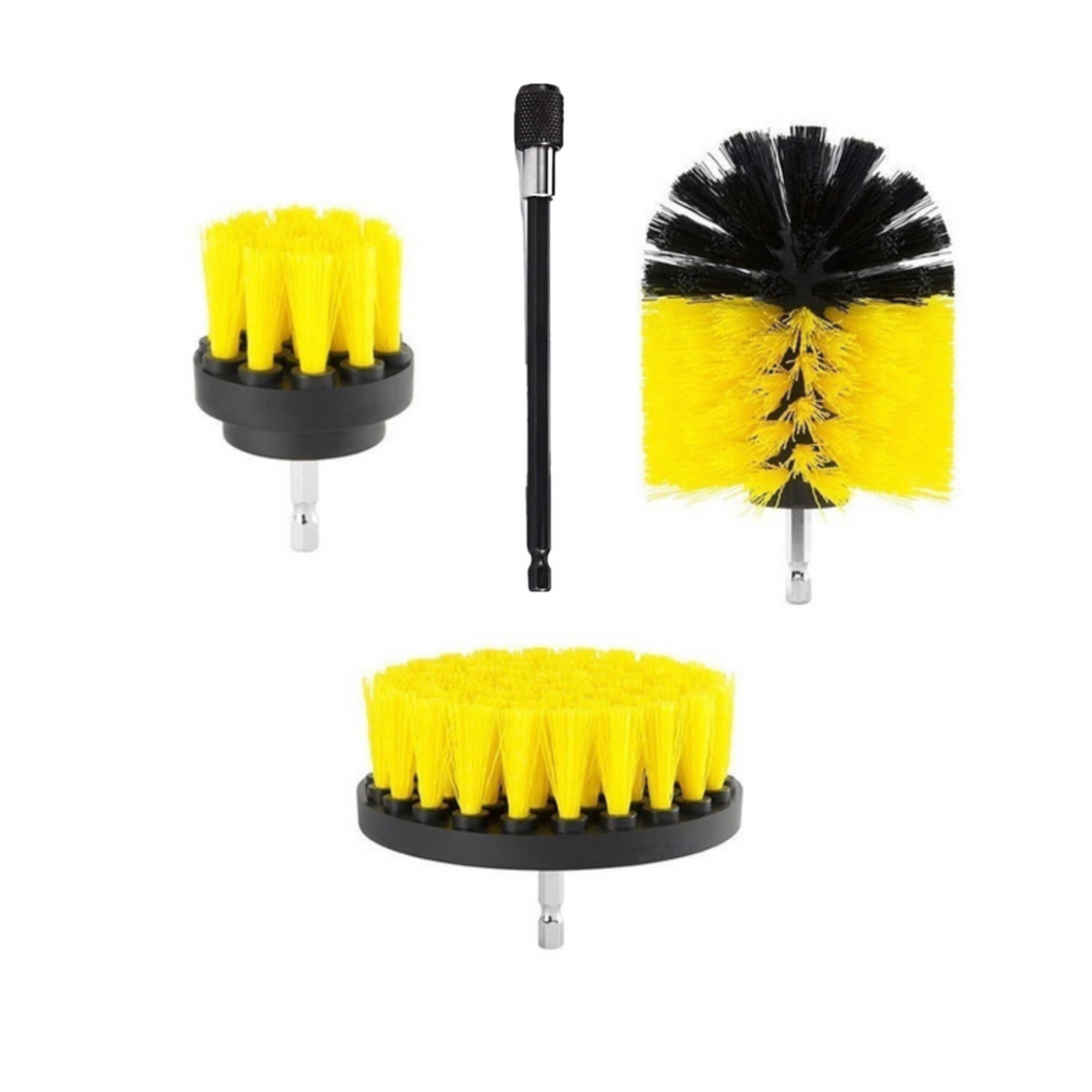 Drill Cleaning Brush Set - Medium Bristle (4-Piece)