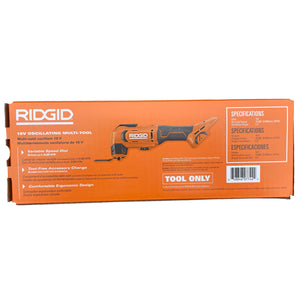 RIDGID R86241B 18-Volt Cordless Oscillating Multi-Tool (Tool Only)