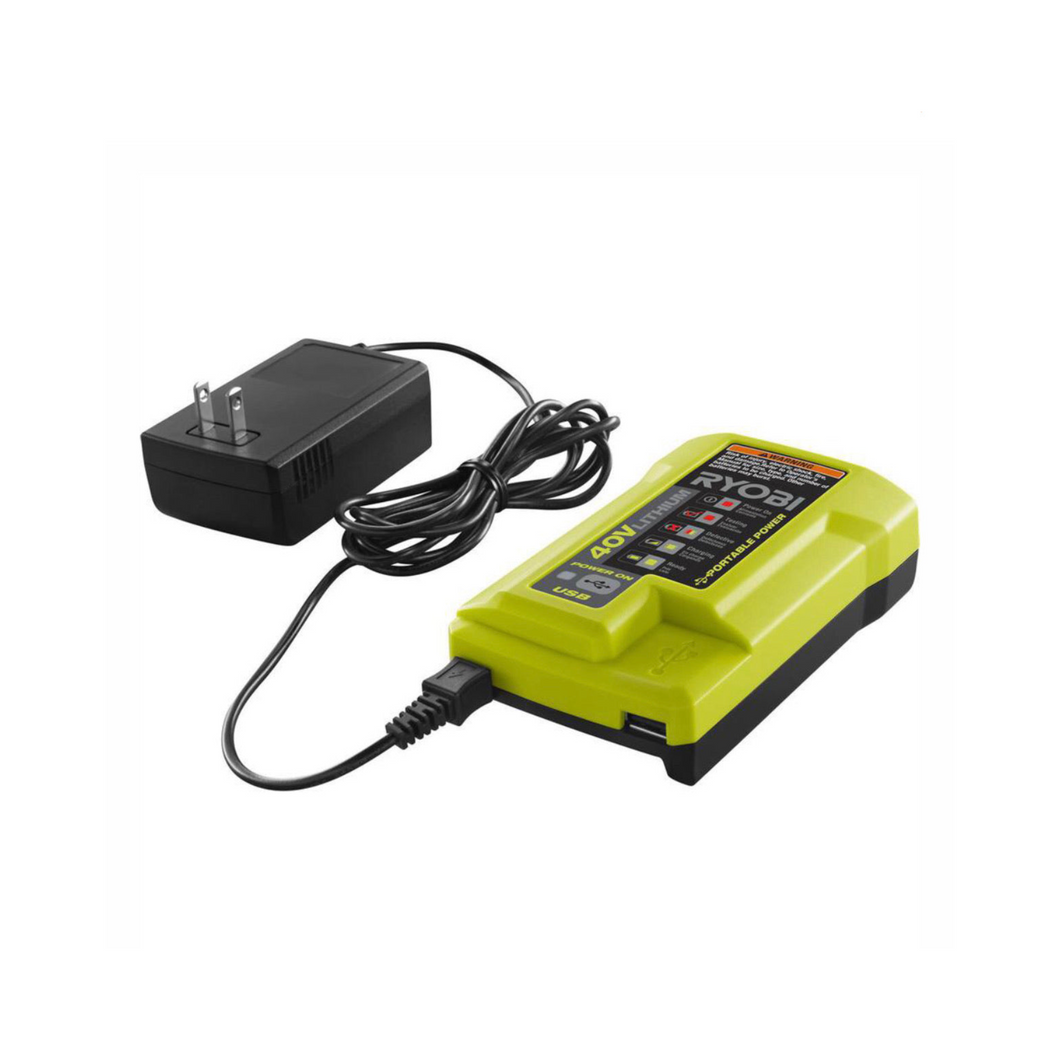 RYOBI 40-Volt Lithium Charger with USB Ryobi OP403