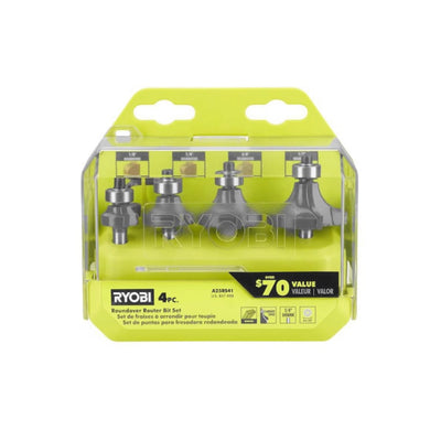 RYOBI Roundover Router Bit Set (4-Piece)  A25RS41