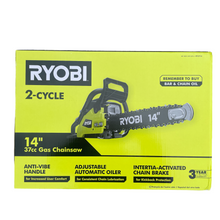 Load image into Gallery viewer, RYOBI RY3714 14 in. 37cc 2-Cycle Gas Chainsaw