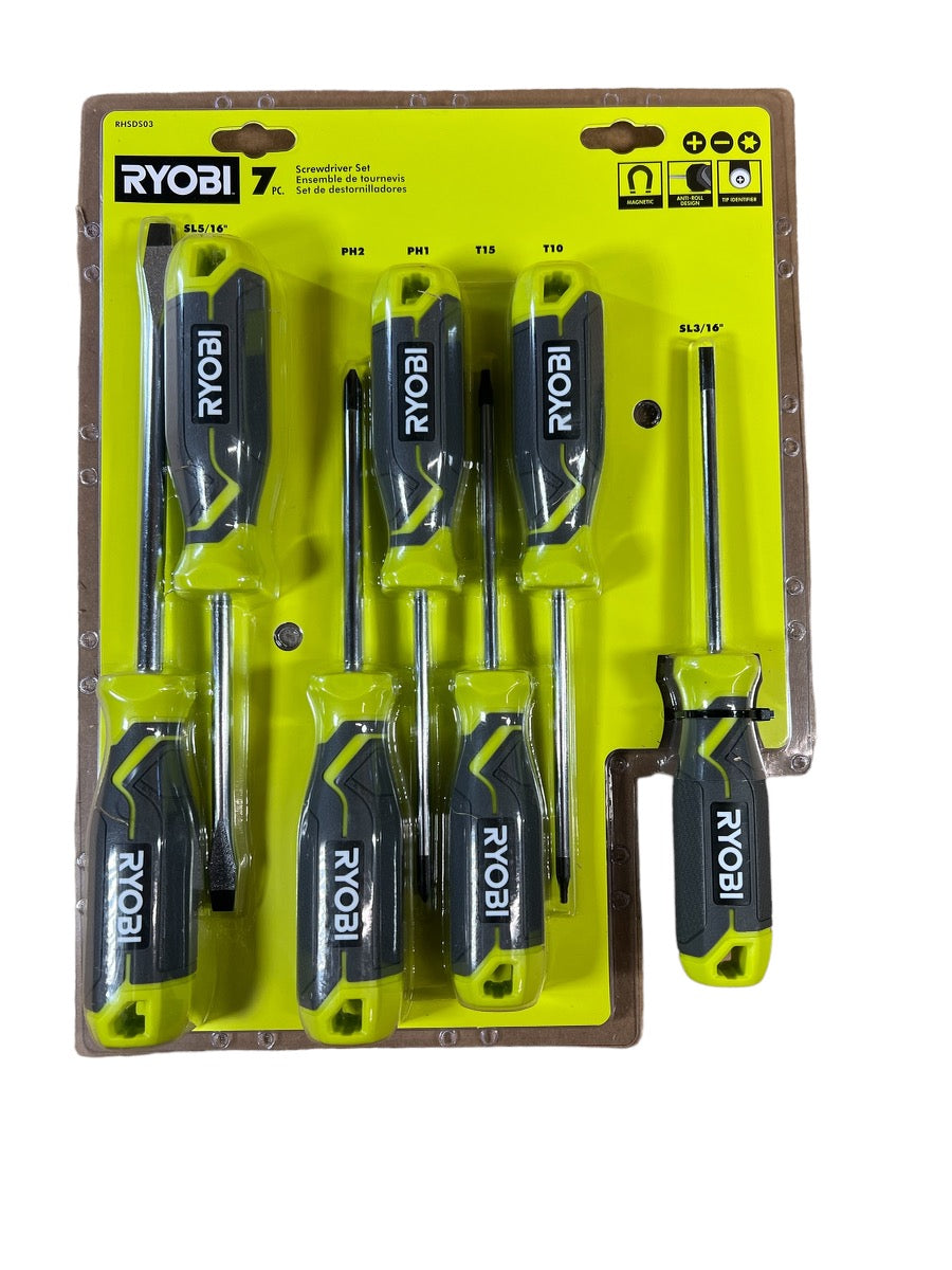 RYOBI RHSDS03 Screwdriver Set (7-Piece)